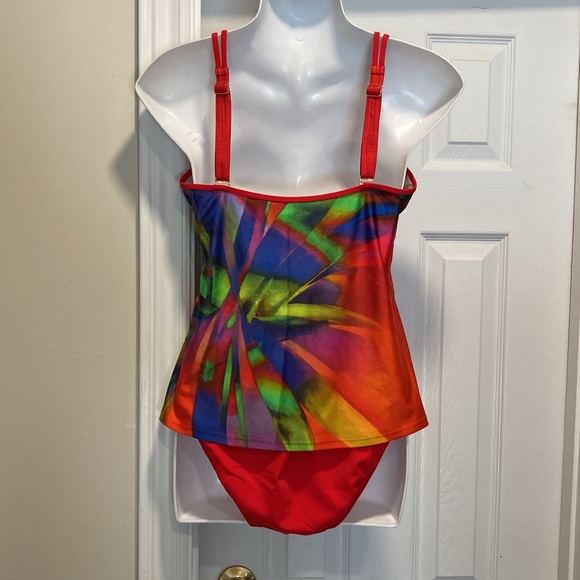 NWOT - Sunflair ® 2-PC Red Tankini Set - Sz 8 D-Cup (38) /Sz 14 Bottom (44)* - Picture 7 of 14